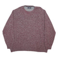 MAINE Mens Red Plain Jumper Crew Neck Basic Knit 2XL Cotton Casual Comfortable