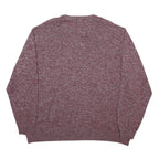 MAINE Mens Red Plain Jumper Crew Neck Basic Knit 2XL Cotton Casual Comfortable