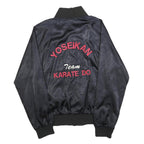 TRIMARK Womens Black Karate Team Bomber Jacket S Polyester Embroidered