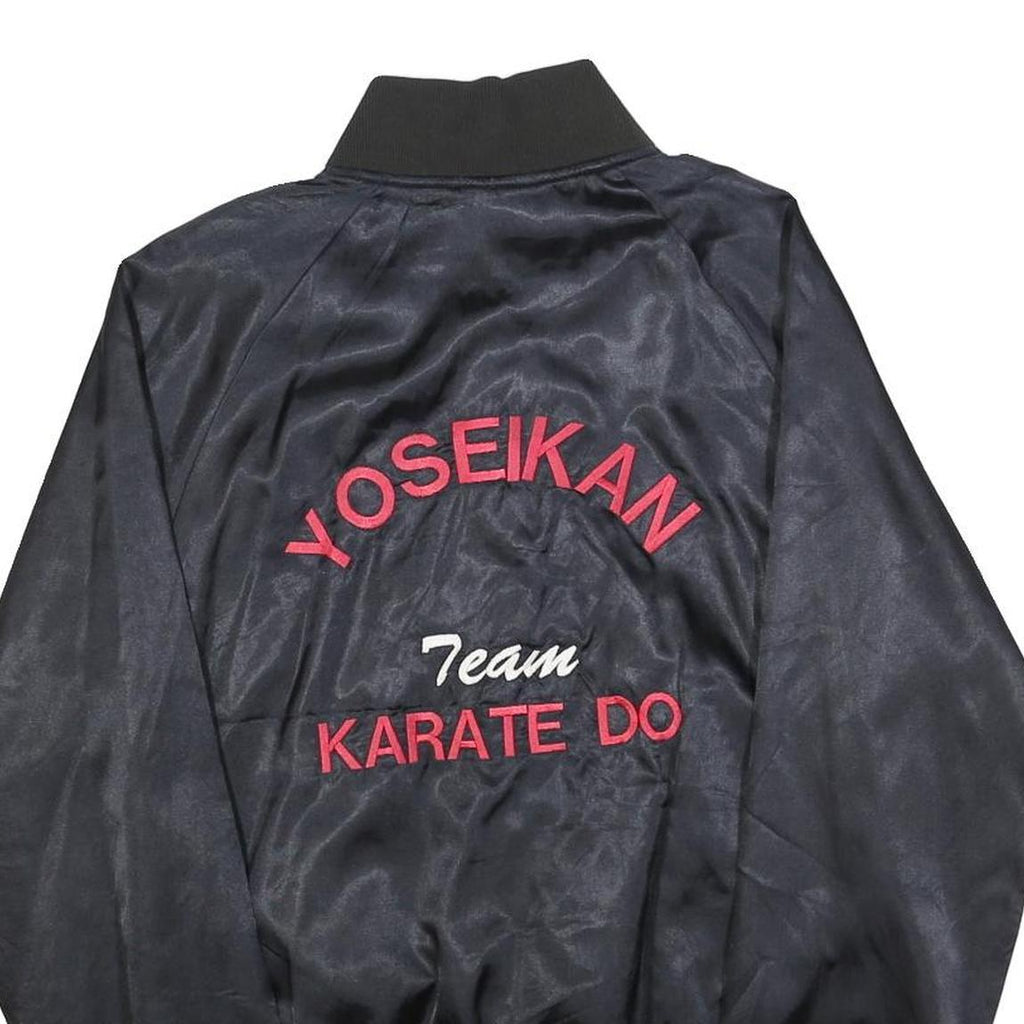 TRIMARK Womens Black Karate Team Bomber Jacket S Polyester Embroidered