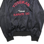 TRIMARK Womens Black Karate Team Bomber Jacket S Polyester Embroidered