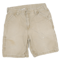 CARHARTT Mens Shorts Beige Cargo L W30 Workwear Durable Cotton Blend