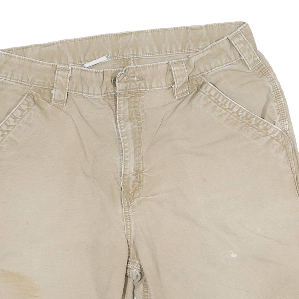 CARHARTT Mens Shorts Beige Cargo L W30 Workwear Durable Cotton Blend