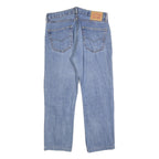 LEVI'S 505 Mens Jeans Blue Regular Straight Denim Light W34 L27 Patchwork