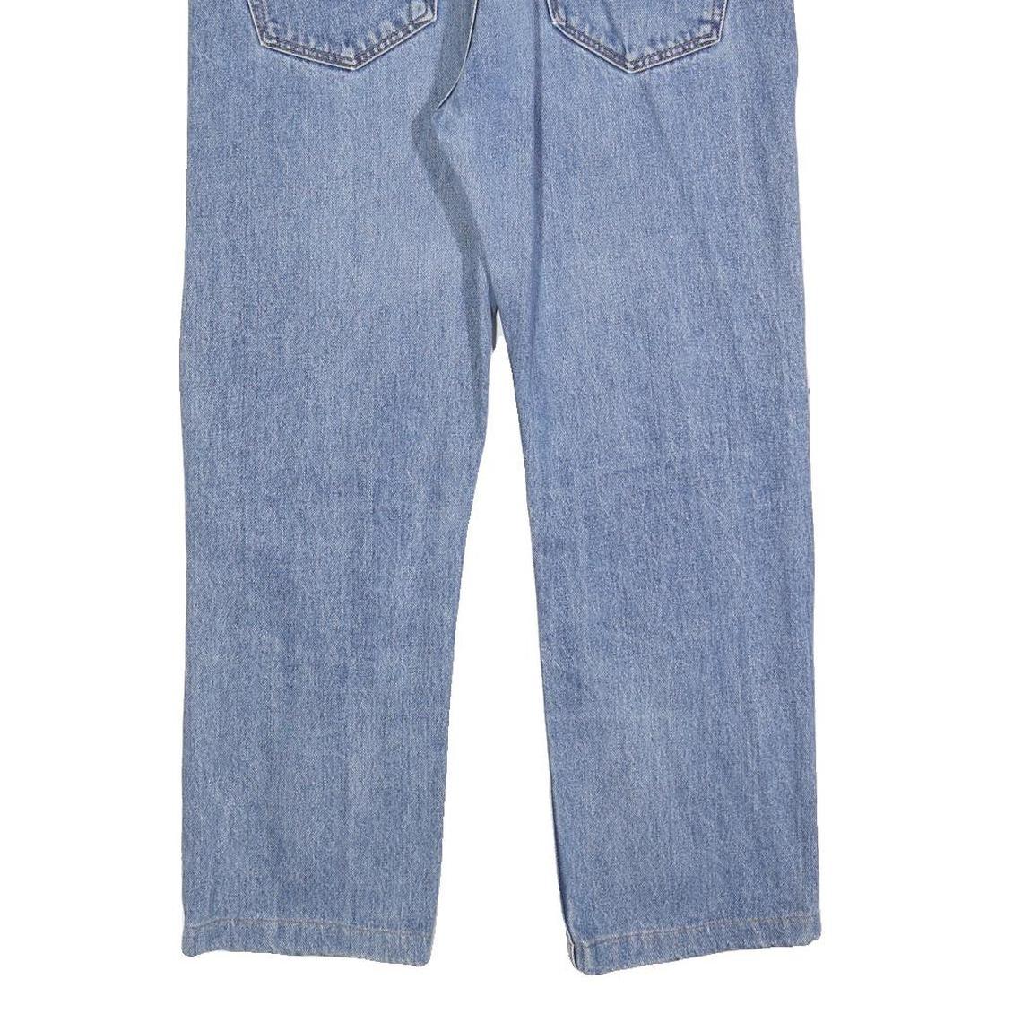 LEVI'S 505 Mens Jeans Blue Regular Straight Denim Light W34 L27 Patchwork