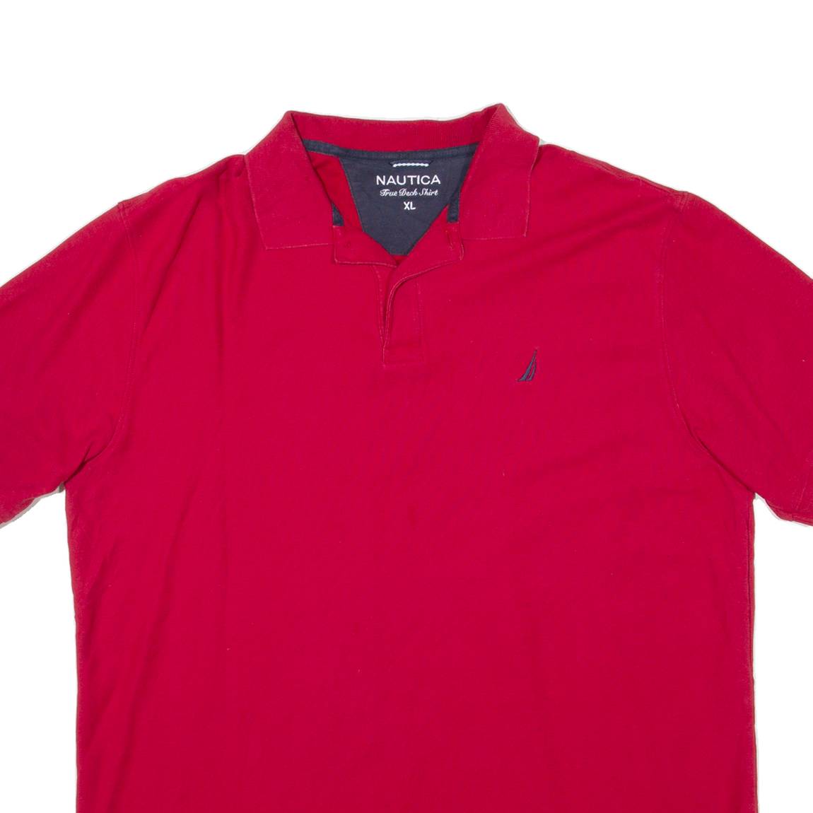 NAUTICA Mens Polo Shirt Red XL