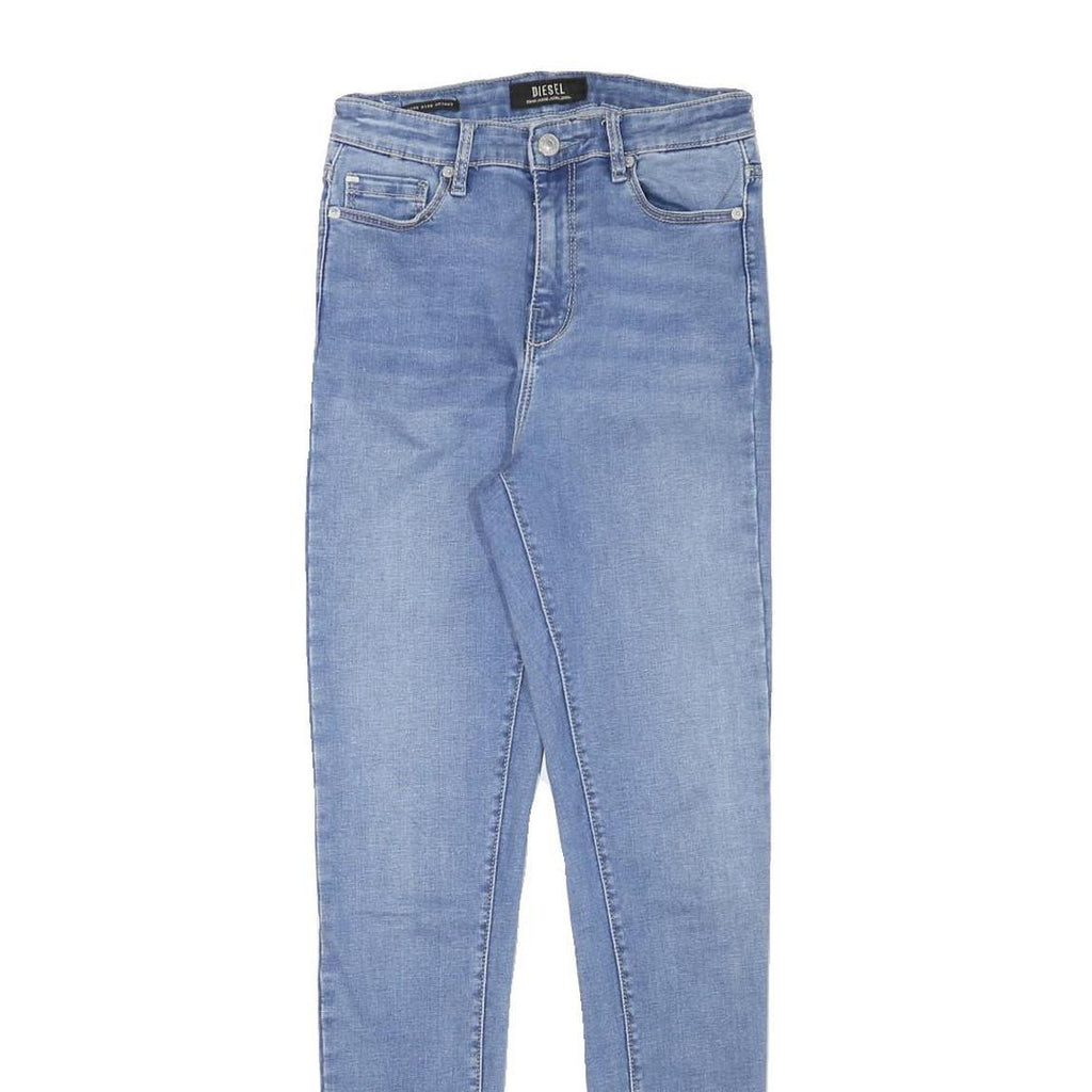 DIESEL Womens Jeans Blue Slim Skinny Denim Light W24 L29 Zip Cotton Blend