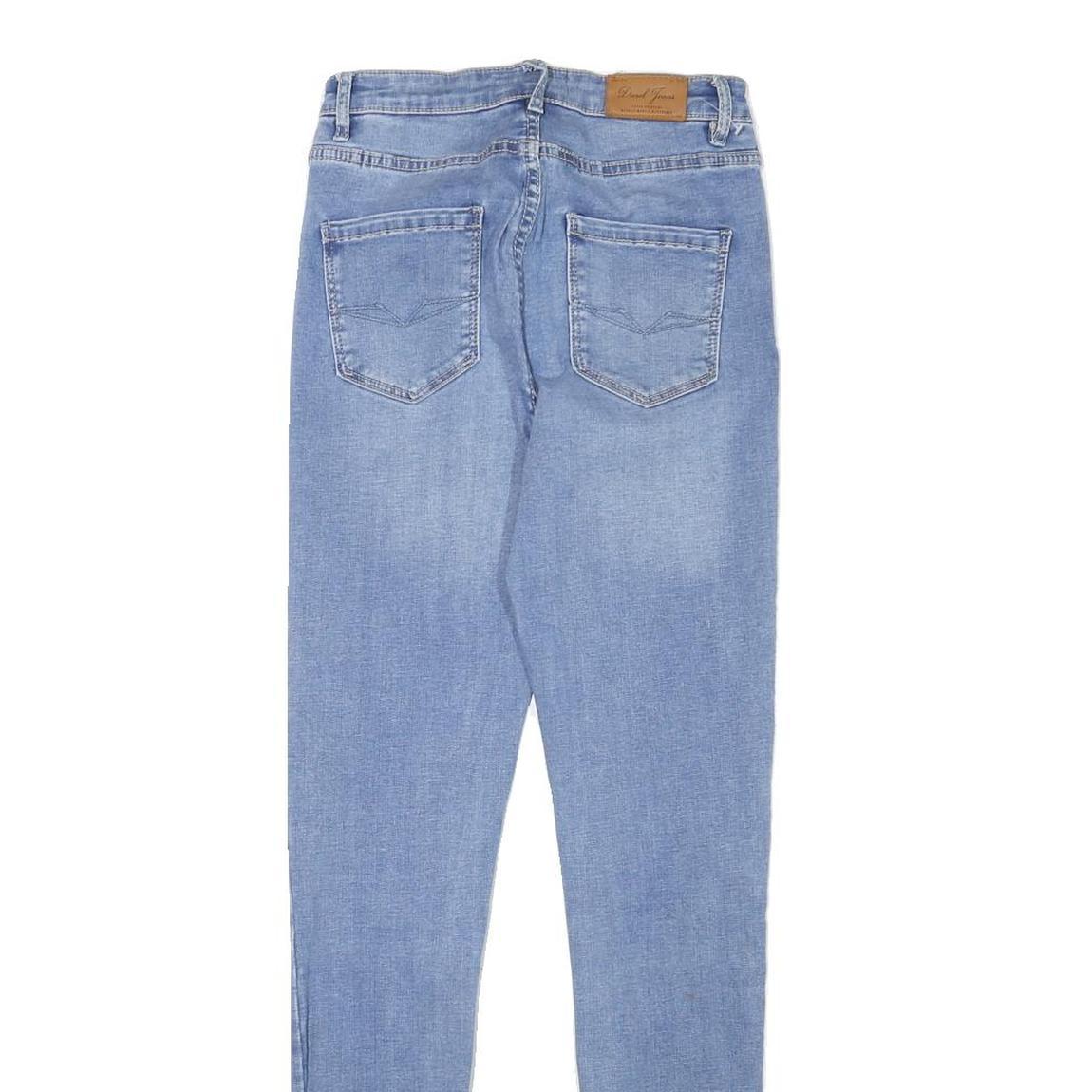 DIESEL Womens Jeans Blue Slim Skinny Denim Light W24 L29 Zip Cotton Blend