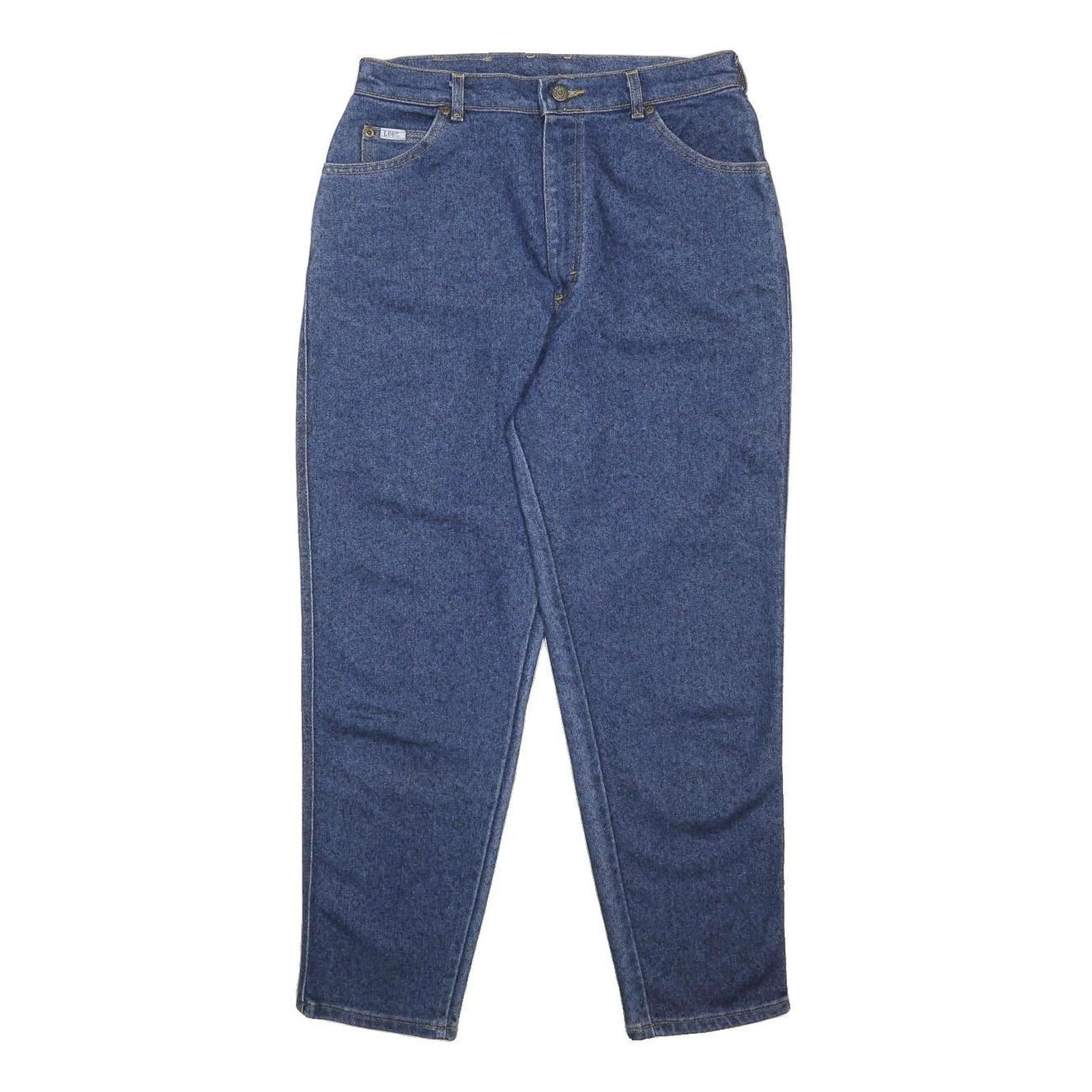 LEE Womens Blue Regular Fit Straight Denim Jeans W30 L28 Classic Cotton Blend