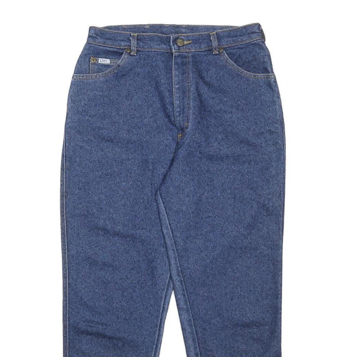 LEE Womens Blue Regular Fit Straight Denim Jeans W30 L28 Classic Cotton Blend