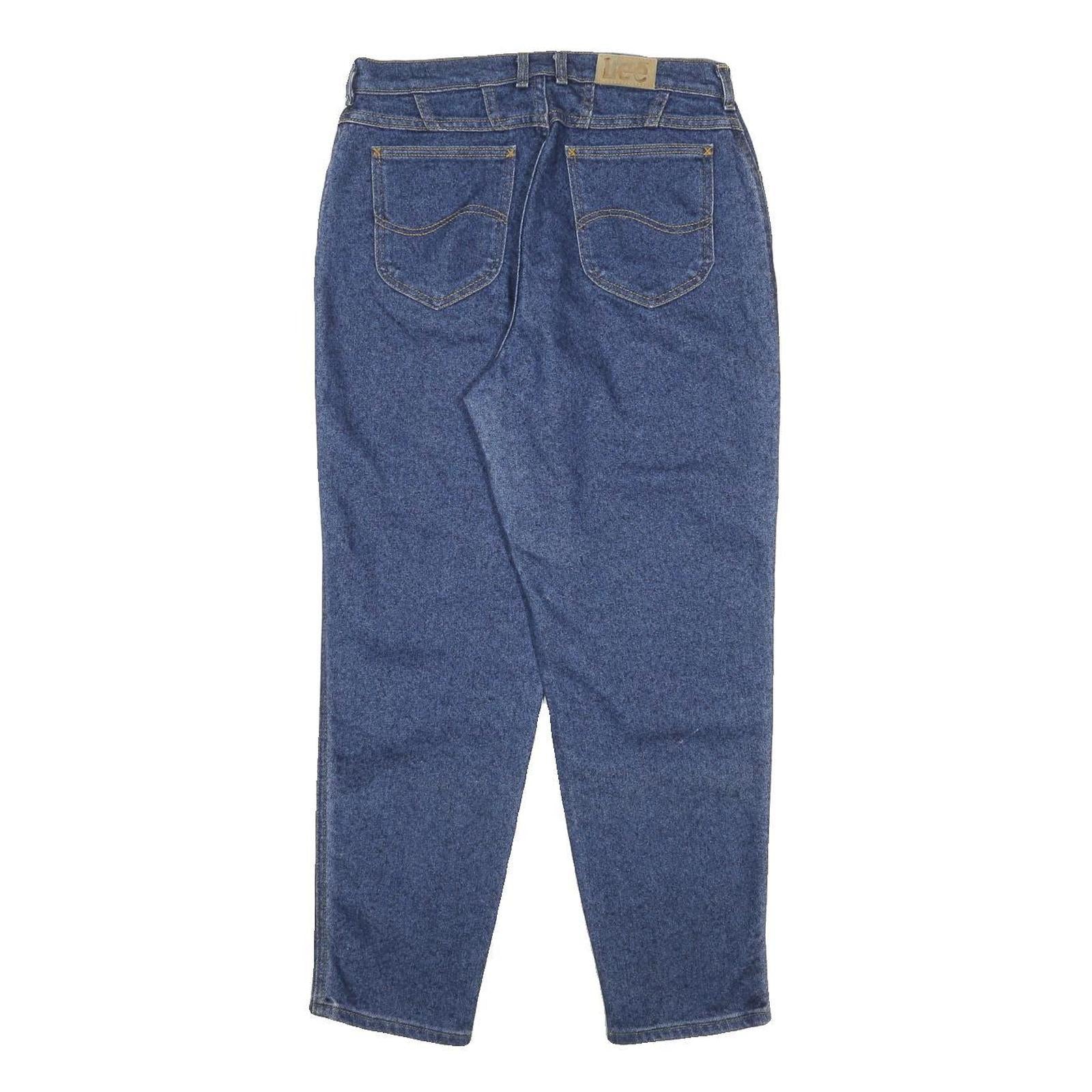 LEE Womens Blue Regular Fit Straight Denim Jeans W30 L28 Classic Cotton Blend