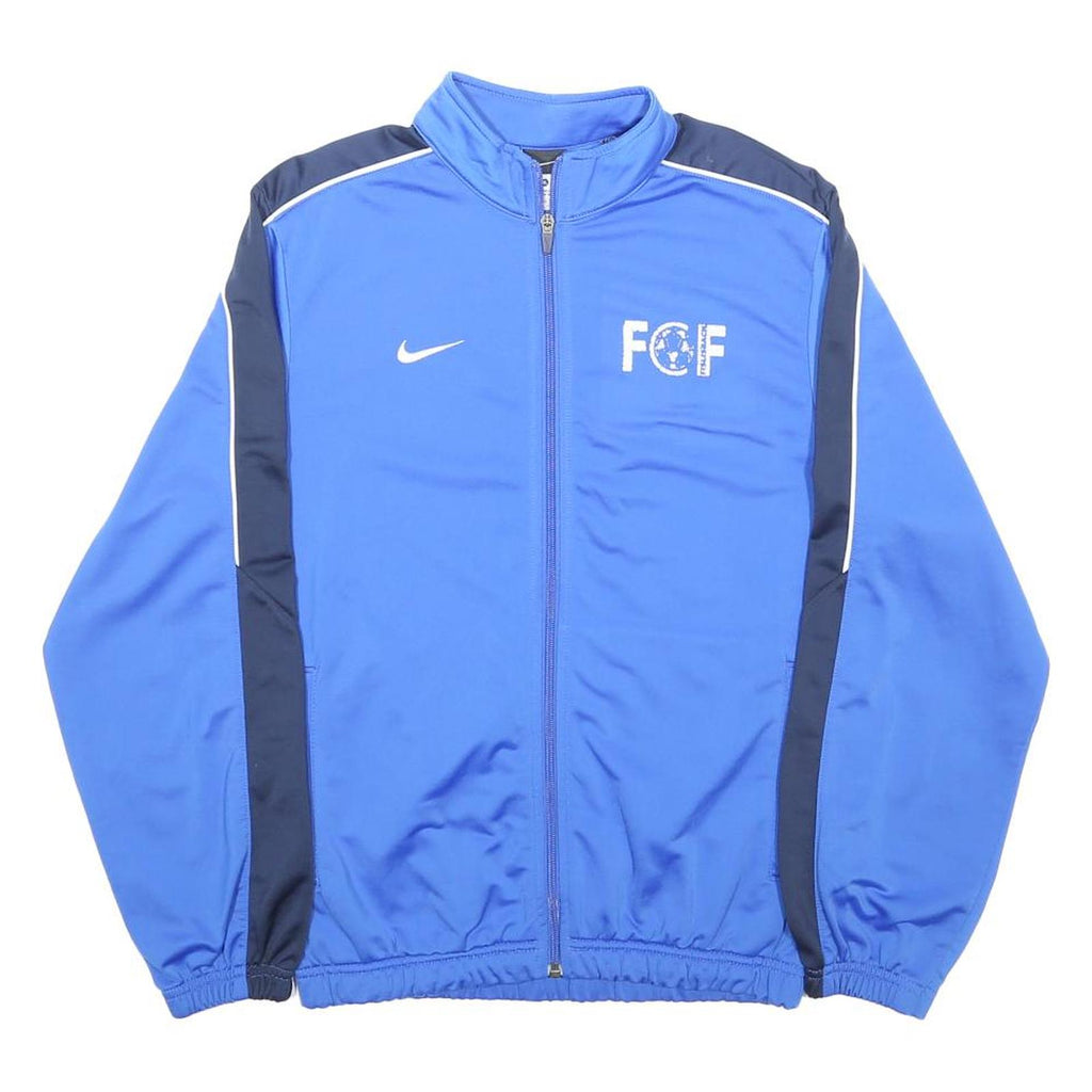 NIKE Boys Blue & Navy Zip Front Polyester Sports Jacket XL Track Top