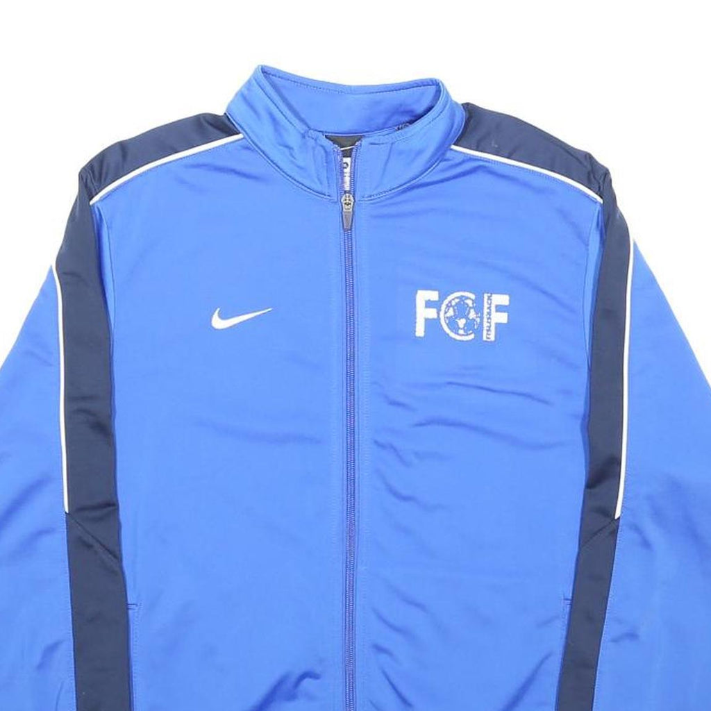NIKE Boys Blue & Navy Zip Front Polyester Sports Jacket XL Track Top