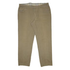 BURBERRY Mens Cotton Regular Beige Straight Trousers W38 L31 Classic Zip Pocket