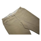 BURBERRY Mens Cotton Regular Beige Straight Trousers W38 L31 Classic Zip Pocket