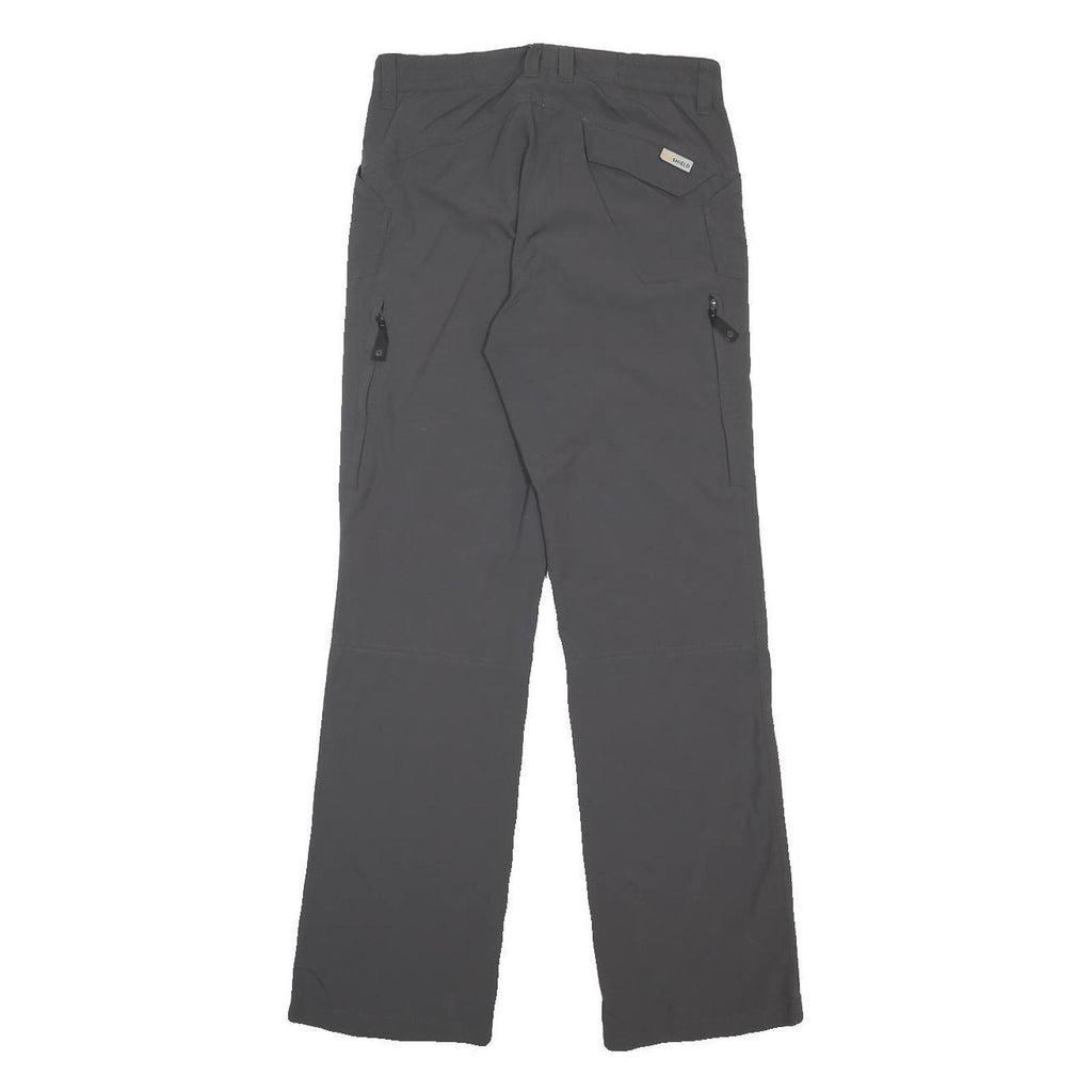 JACK WOLFSKIN Womens Grey Regular Fit Straight Leg Trousers W28 L30 Outdoor Zip