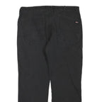 DICKIES Mens Black Cotton Blend Regular Straight Trousers W38 L27 Workwear Zip