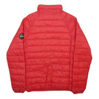 DIESEL Mens Red Jacket XS Polyamide Quilted Zip Closure Casual Lightweight