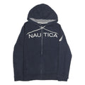 NAUTICA Mens Navy Blue Full Zip Hoodie XL Cotton Casual Sweatshirt