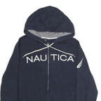 NAUTICA Mens Navy Blue Full Zip Hoodie XL Cotton Casual Sweatshirt