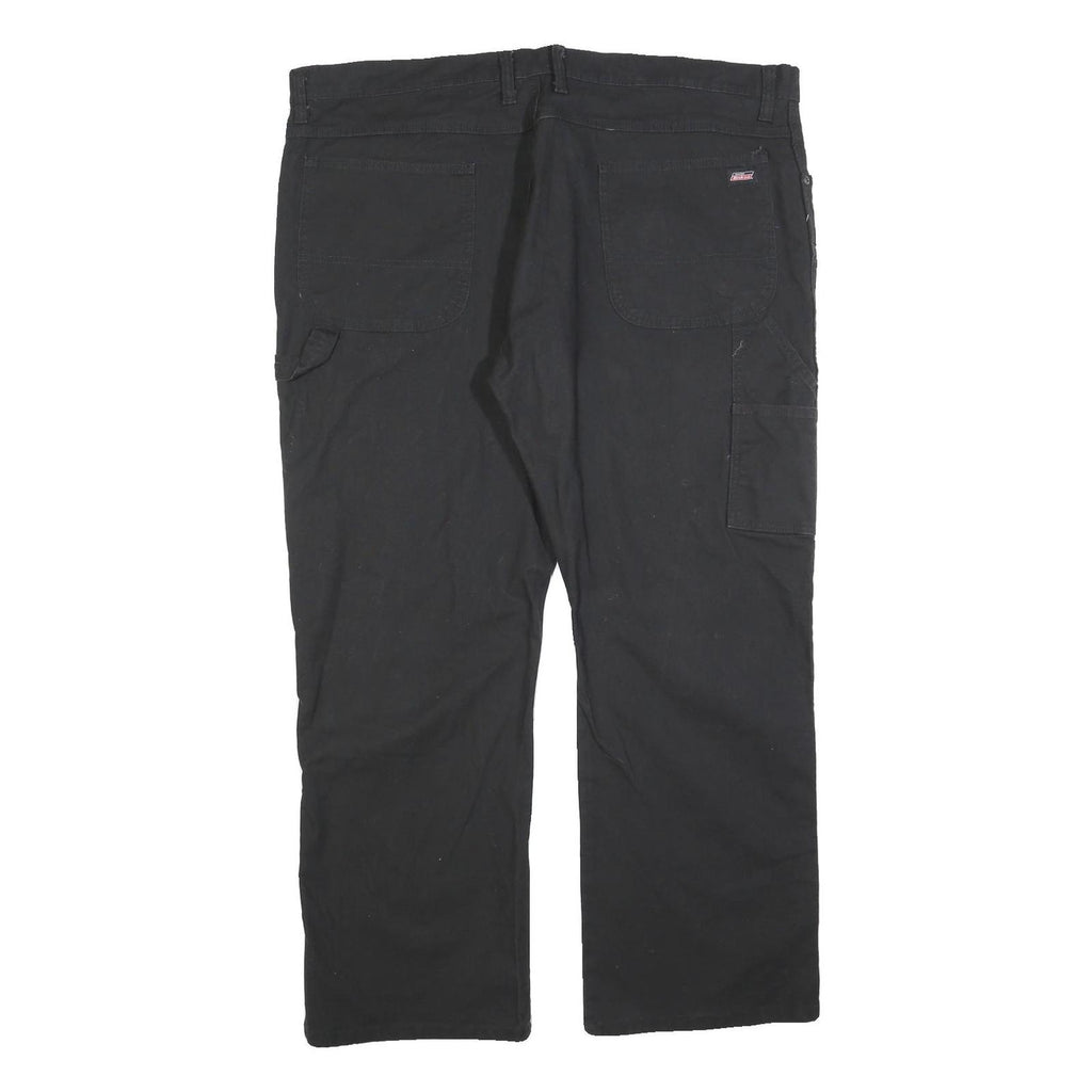 DICKIES Mens Black Regular Fit Straight Trousers W34 L30 Workwear Cotton Blend