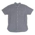 TOMMY HILFIGER Mens Blue & White Check Shirt L Cotton Blend Button Down Casual