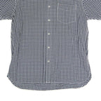 TOMMY HILFIGER Mens Blue & White Check Shirt L Cotton Blend Button Down Casual