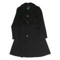 AQUASCUTUM Womens Black Classic Cotton Jacket UK 12 Button Closure Timeless