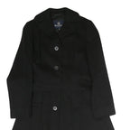 AQUASCUTUM Womens Black Classic Cotton Jacket UK 12 Button Closure Timeless