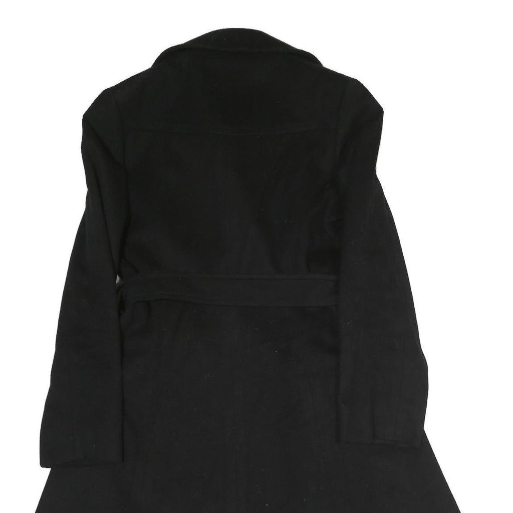 AQUASCUTUM Womens Black Classic Cotton Jacket UK 12 Button Closure Timeless