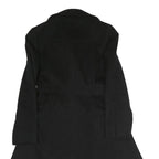 AQUASCUTUM Womens Black Classic Cotton Jacket UK 12 Button Closure Timeless