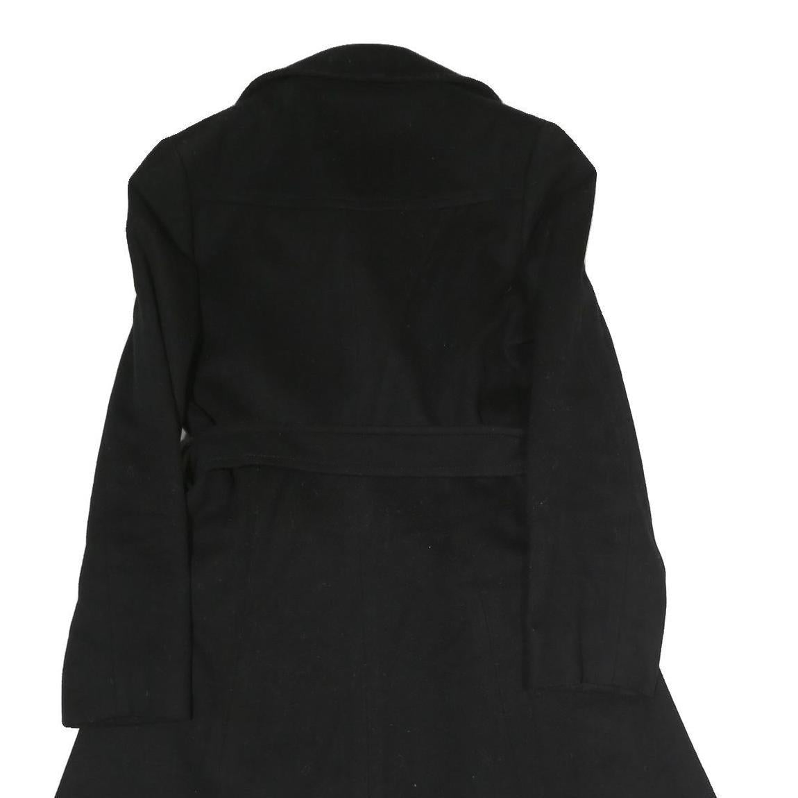 AQUASCUTUM Womens Black Classic Cotton Jacket UK 12 Button Closure Timeless