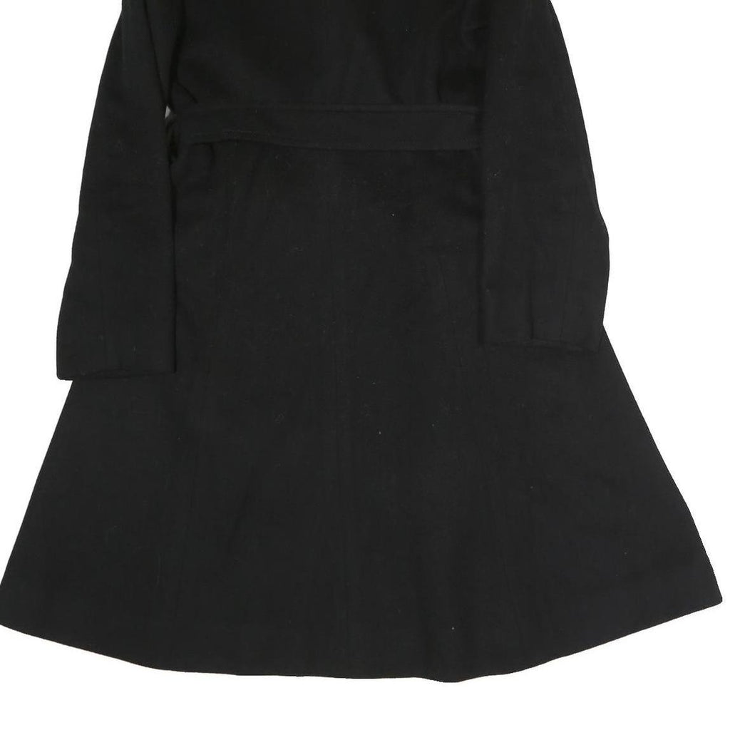 AQUASCUTUM Womens Black Classic Cotton Jacket UK 12 Button Closure Timeless