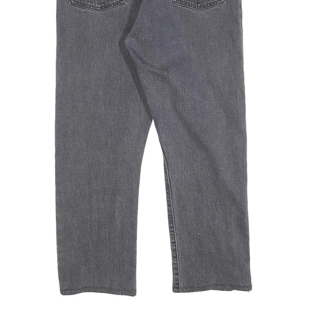 LEVI'S 501 Womens Jeans Black Regular Straight Denim Dark W29 L23 Classic Button