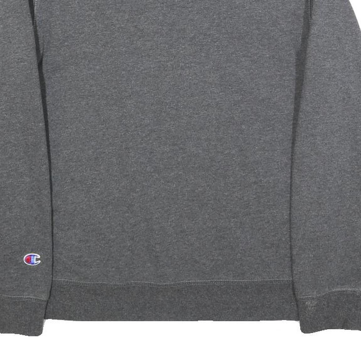 CHAMPION Boys Grey Crew Neck L Cotton Blend Pullover Sweatshirt