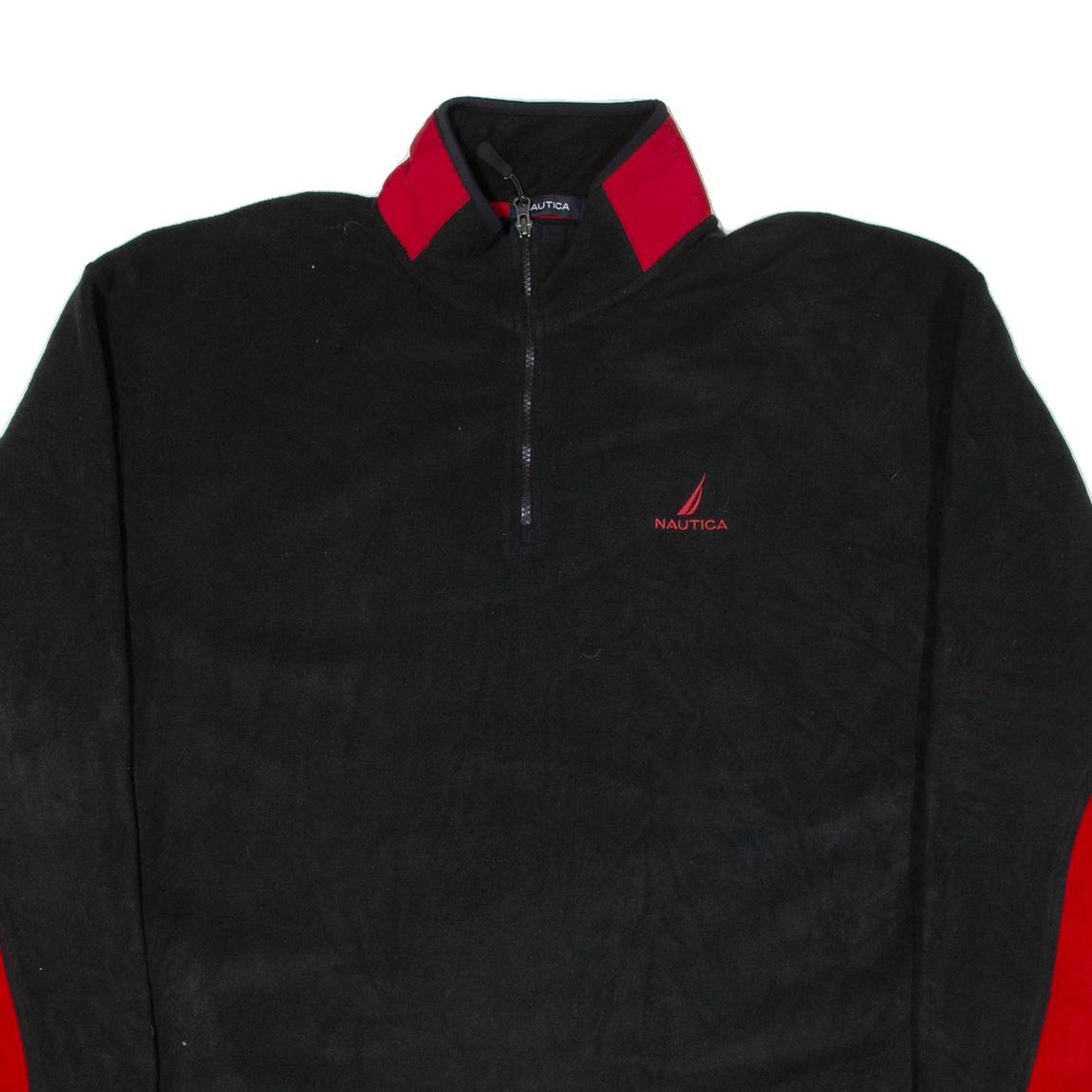 NAUTICA Pullover Mens Fleece Jacket Black 2XL