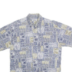 ARTHOUSE Mens Blue & Beige Pattern Cotton Shirt M Beach Holiday Casual