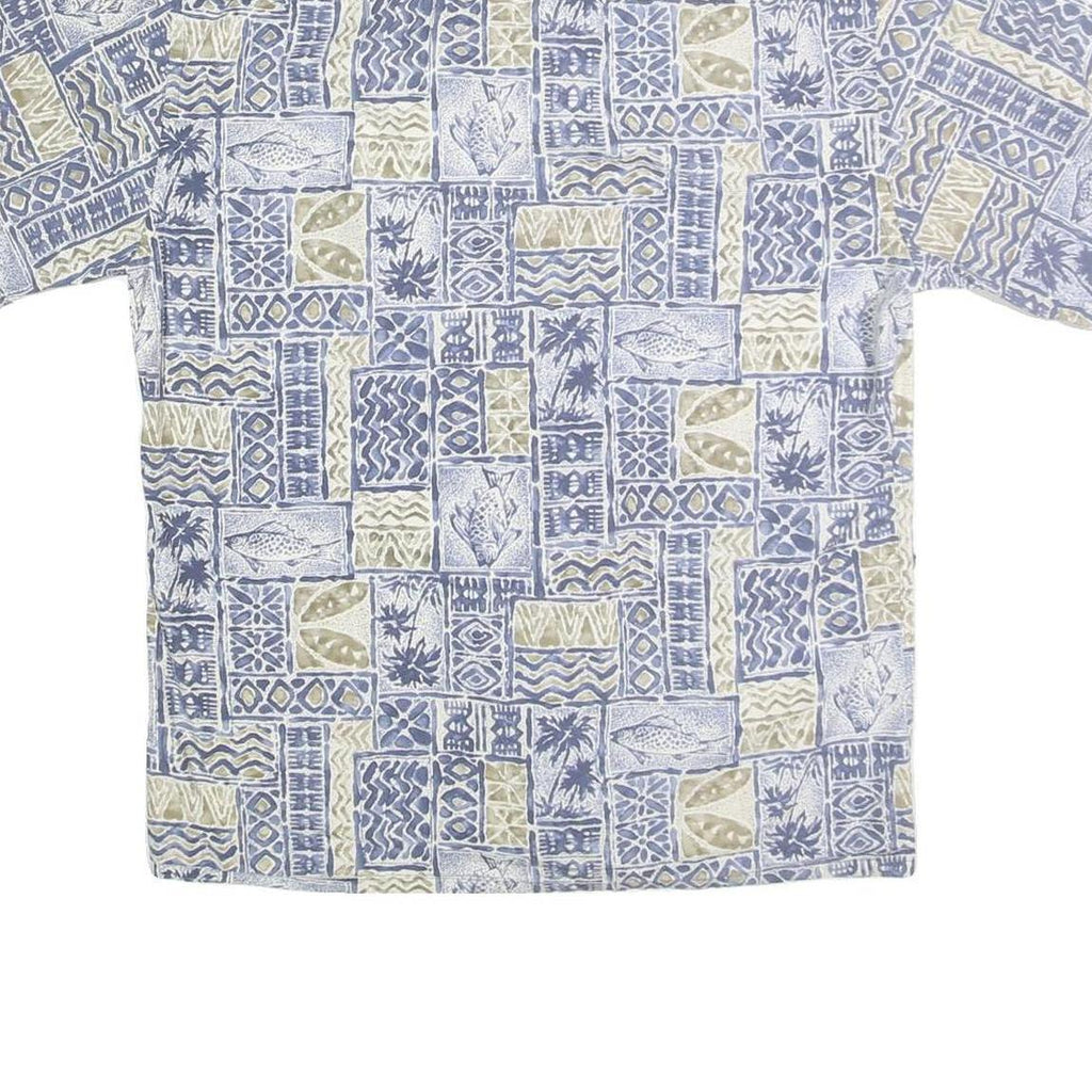ARTHOUSE Mens Blue & Beige Pattern Cotton Shirt M Beach Holiday Casual