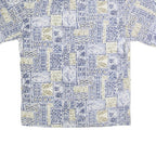 ARTHOUSE Mens Blue & Beige Pattern Cotton Shirt M Beach Holiday Casual