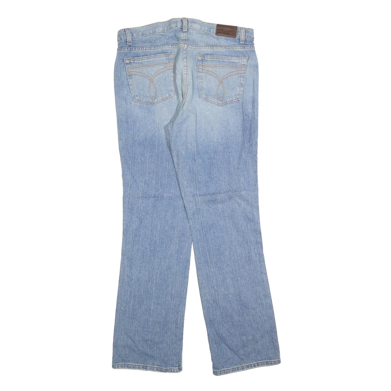 CALVIN KLEIN JEANS Womens Regular Fit Light Blue Denim Jeans W34 L32 Classic