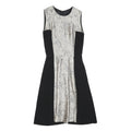 BY MALENE BIRGER Womens Black & Silver Sleeveless Day Woven Dress XS Elegant Fit