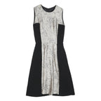 BY MALENE BIRGER Womens Black & Silver Sleeveless Day Woven Dress XS Elegant Fit