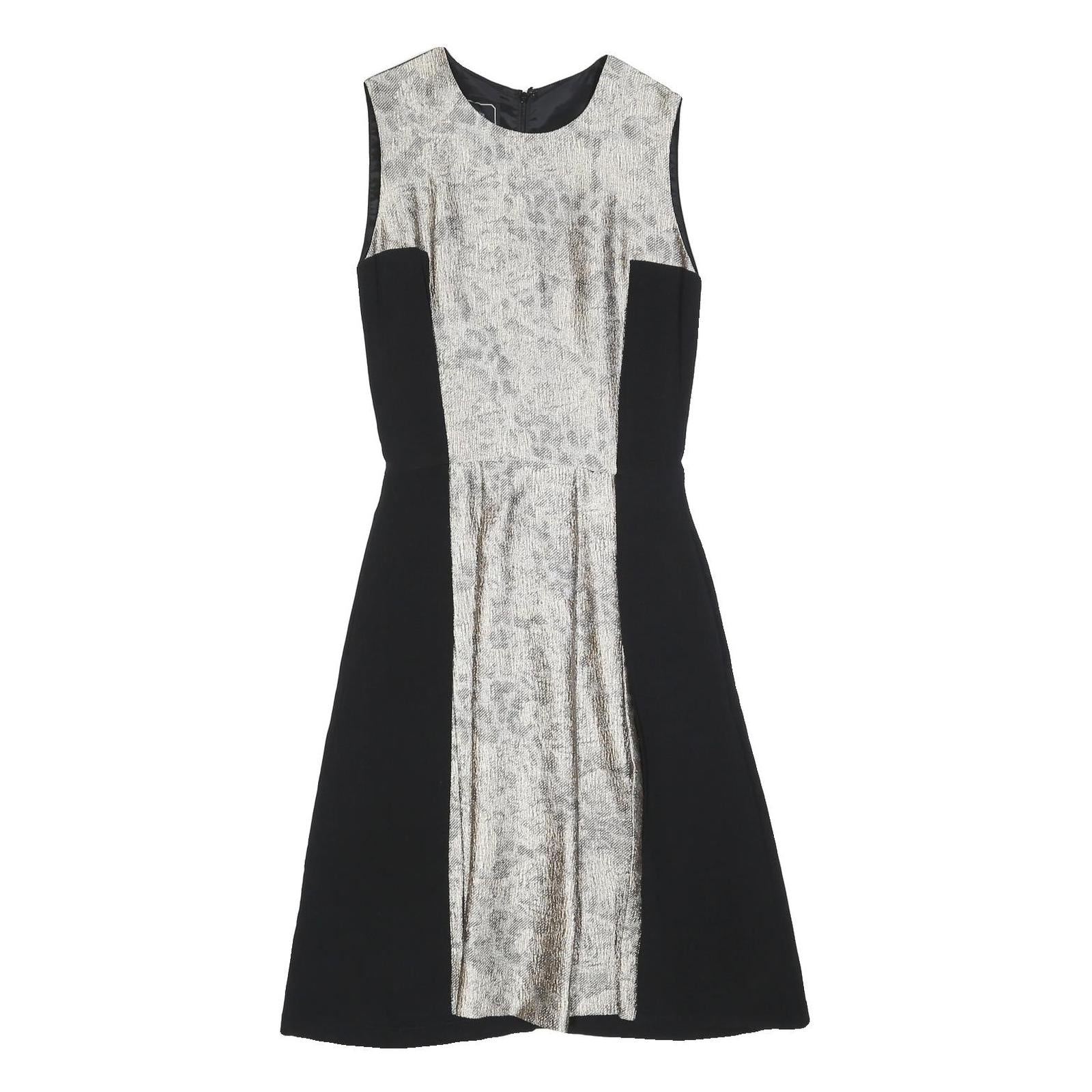 BY MALENE BIRGER Womens Black & Silver Sleeveless Day Woven Dress XS Elegant Fit