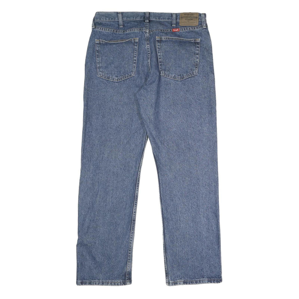 WRANGLER Mens Jeans Blue Regular Straight Denim Medium W35 L30 Classic Comfort