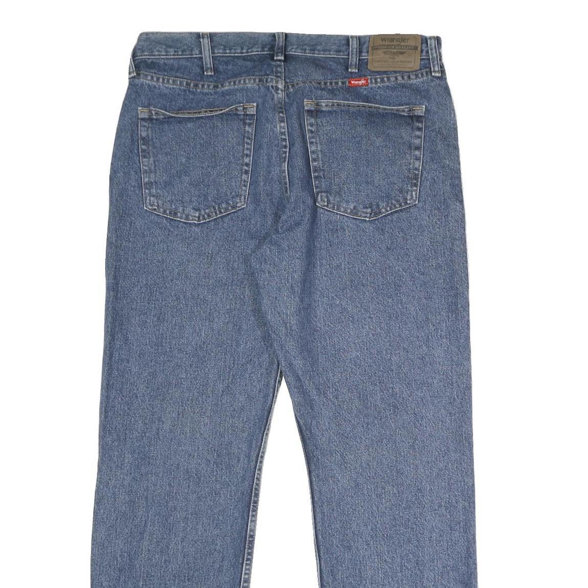 WRANGLER Mens Jeans Blue Regular Straight Denim Medium W35 L30 Classic Comfort