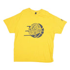 GILDAN Mens Yellow Playoff Basketball Graphic T-Shirt XL Short Sleeve Crew Neck