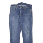 LEVI'S Mens Slim Blue Denim Raw Jeans W32 L30 Classic Fit Zip Closure