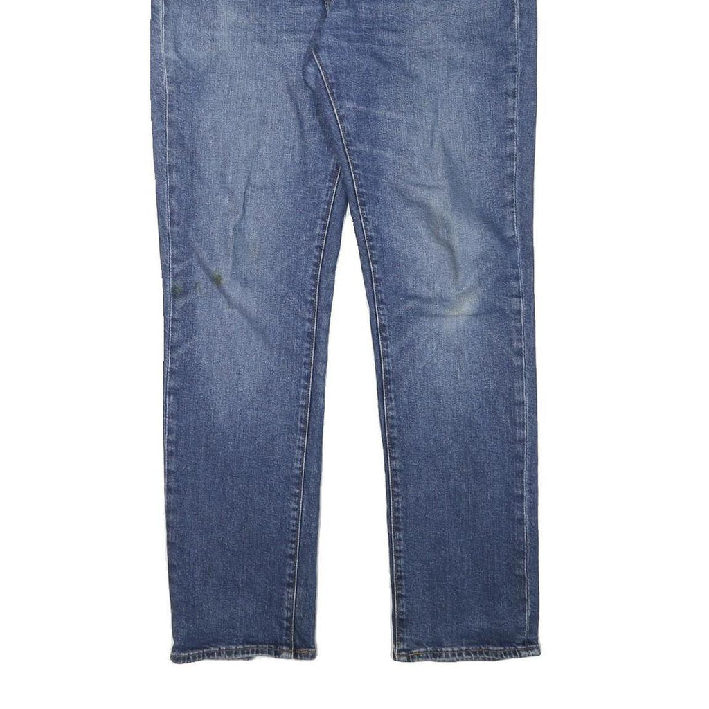 LEVI'S Mens Slim Blue Denim Raw Jeans W32 L30 Classic Fit Zip Closure