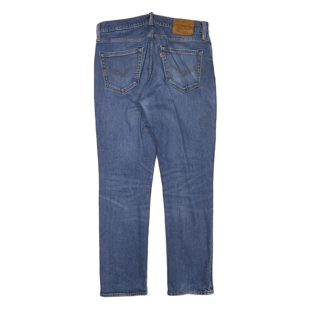 LEVI'S Mens Slim Blue Denim Raw Jeans W32 L30 Classic Fit Zip Closure