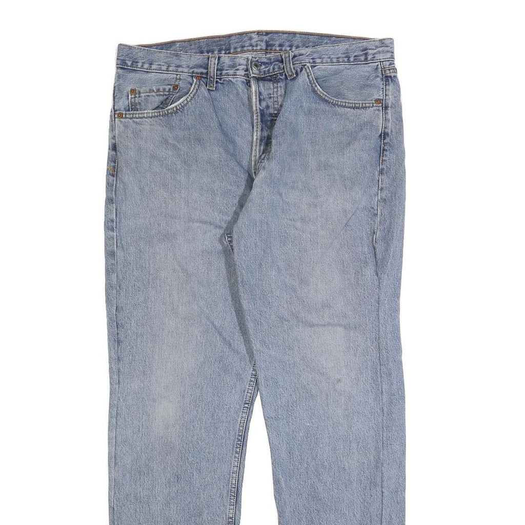 LEVI'S 501 Mens Jeans Blue Regular Straight Denim Light W36 L30 Classic Fit